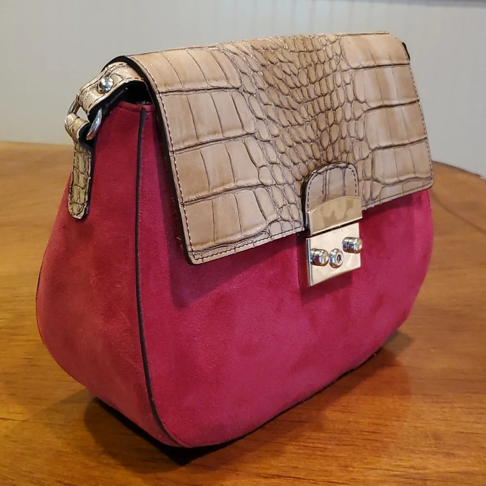 Like NEW Claudia Firenze suede crossbody